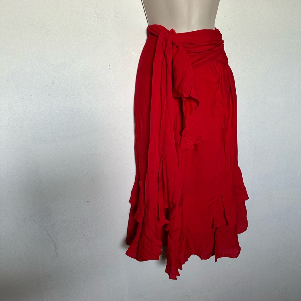 Elegant Red Women's Skirt